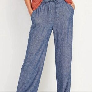 OLD NAVY-Women's Blue Denim Drawstring Pants SZ M